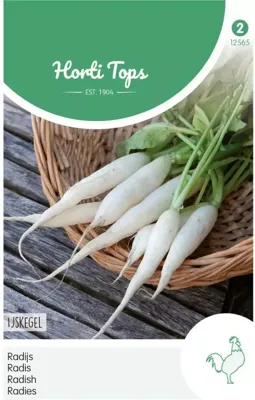 Zaden Radijs IJskegel Lange Witte Hortitops - Hortitops