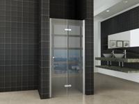 Maki nisdeur vouwbaar rechts 900 x 2000 x 8 mm nano helder glas/chroom - thumbnail