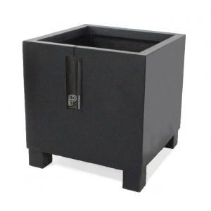 Pottery Pots Jumbo Feet 70x70x70 cm zwart vierkante plantenbak