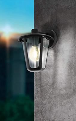 Eglo Zwarte muurlamp Monreale Down 98121