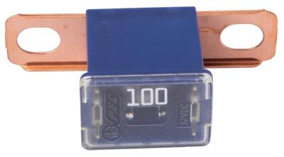 Dresselhaus pal-zekering "gebogen shorts (cs)". protection 100a bent(cs) m. screw connection/blue