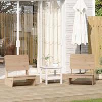 Tuinstoelen 2 st 60x64x70,5 cm massief grenenhout - thumbnail