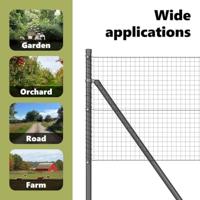 VidaXL Afrasteringspaal grijs 10 x 0,4 m (25 x 25 mm gaas) - thumbnail