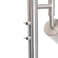 QAZQA Vloerlamp staal met kap grijs en leeslamp - Jelena - thumbnail