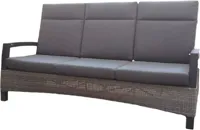 Trestino verstelbare loungebank barree 3-zits antraciet - thumbnail