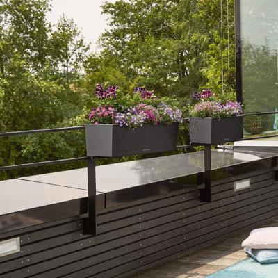 LECHUZA Jardiniere BALCONERA Stone 50 ALL-IN-ONE Zwart