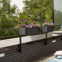 LECHUZA Jardiniere BALCONERA Stone 50 ALL-IN-ONE Zwart - thumbnail
