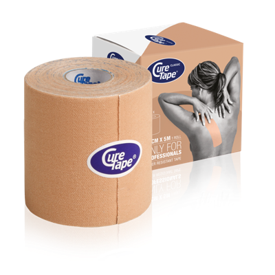 Cure Tape Kinesiotape beige 7.5cm x 5m 1 Stuks Cure Tape Kinesiotape beige 7.5cm x 5m 1 Stuks