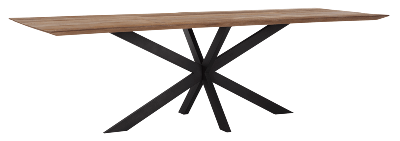 DTP Home Eettafel 'Curves' Teakhout, 210 x 100cm, kleur Naturel DTP Home Eettafel 'Curves' Teakhout, 210 x 100cm, kleur Naturel