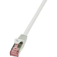 LogiLink CQ2032S RJ45 Netwerkkabel, patchkabel CAT 6 S/FTP 1.00 m Grijs Vlambestendig, Snagless 1 stuk(s) - thumbnail