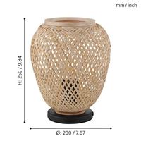 Eglo Rotan tafellampDembleby - 43263 - thumbnail