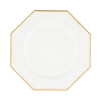 Onderbord Hexagon dia33cm wit/goud - thumbnail