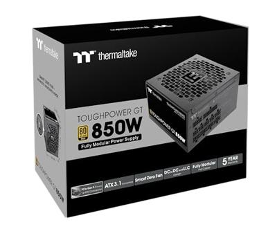 Thermaltake toughpower gt modulaire 850 watt voeding (zwart, 4x pcie)