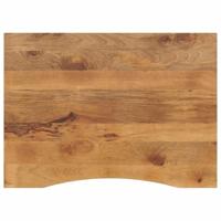Bureaublad met ronding 100x80x2,5 cm massief ruw mangohout - thumbnail