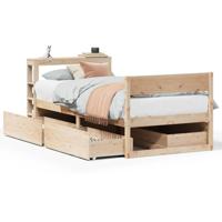 Bedframe zonder matras massief grenenhout 75x190 cm - thumbnail