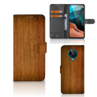 Xiaomi Poco F2 Pro | Book Style Case | Donker Hout - thumbnail