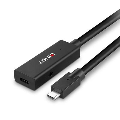 LINDY 43364 USB-C-kabel USB 3.2 Gen2 USB-C stekker, USB-C bus 5.00 m Zwart