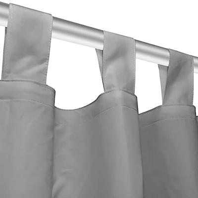 VidaXL Micro-satijnen gordijnen met lussen 140x225 cm grijs 2 st