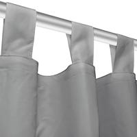 VidaXL Micro-satijnen gordijnen met lussen 140x225 cm grijs 2 st - thumbnail