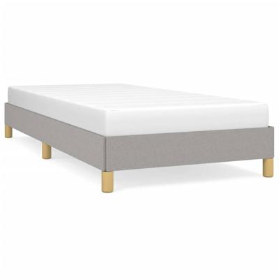 Bedframe zonder matras 90x200 cm stof lichtgrijs
