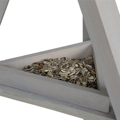 TRIXIE NATURA VOEDERHUIS MET STANDAARD EN 4 SILO'S GRENEN GRIJS / WIT 46X46X35/135 CM