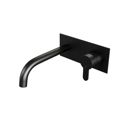 Inbouw Wastafelmengkraan Brauer Black Edition Coldstart Gebogen Uitloop Korte Platte Hendel Rechts Mat Zwart Met Afdekplaat Brauer Inbouw Wastafelmengkraan Brauer Black Edition Coldstart Gebogen Uitloop Korte Platte Hendel Rechts Mat Zwart Met Afdekplaat Brauer