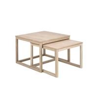 Rebellenclub Tjele Salontafel Set - Licht Eiken - thumbnail