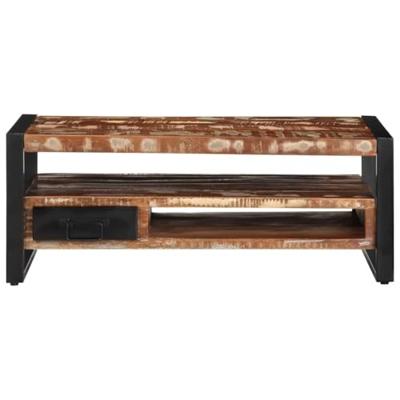 Salontafel 90x50x36 cm massief gerecycled hout meerkleurig