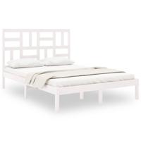 Bedframe massief hout wit 120x200 cm - thumbnail