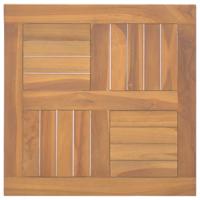 Tafelblad vierkant 50x50x2,5 cm massief teakhout - thumbnail