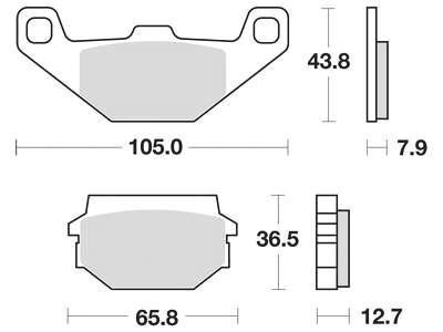 TRW remblokken "mcb 719 brake pad mcb 719 organic standard