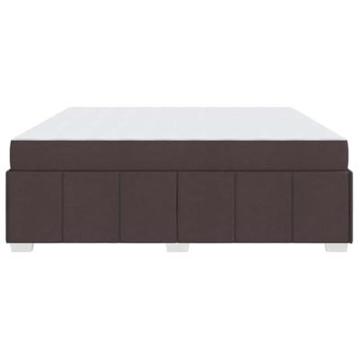 Bedframe met matras Donkerbruin 200 x 200 cm Stof