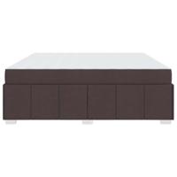 Bedframe met matras Donkerbruin 200 x 200 cm Stof - thumbnail