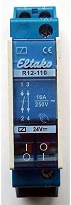Eltako R12-110-24V DC Schakelrelais Nominale spanning: 24 V Schakelstroom (max.): 8 A 1x NO, 1x NC 1 stuk(s) Eltako R12-110-24V DC Schakelrelais Nominale spanning: 24 V Schakelstroom (max.): 8 A 1x NO, 1x NC 1 stuk(s)