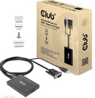 CLUB3D VGA and USB Type-A to HDMI Adapter with Pigtail M/F 0.6m/1.97ft 28AWG - thumbnail