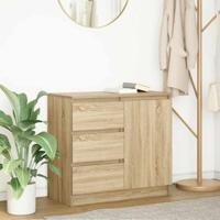 Dressoir met lade 71x35x65 cm spaanplaat sonoma eikenkleurig - thumbnail