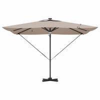 Roma Parasol Taupe 286 x 285 x 270 cm Aluminium en Polyester - thumbnail