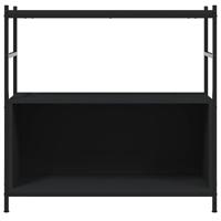 Boekenrek 80x30x78,5 cm bewerkt hout en ijzer zwart - thumbnail