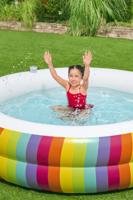 Bestway Kinderzwembad 2 Ringen Regenboog 206x206x51 cm +6 Jaar Tuin 54443 - thumbnail