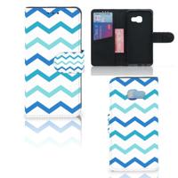 Samsung Galaxy A3 2017 | Telefoon Hoesje | Zigzag Blauw - thumbnail
