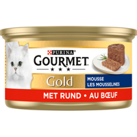 Gourmet Gold Mousse met Rund natvoer kat 85 gram - thumbnail