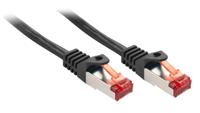 LINDY 47372 RJ45 Netwerkkabel, patchkabel CAT 6 S/FTP 1.00 m Zwart 1 stuk(s) - thumbnail