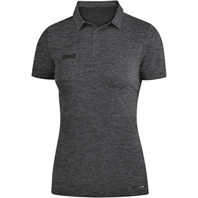 JAKO 6329D Polo Premium Basics Dames - Antraciet Gemeleerd - 42