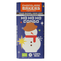 Kerstreep ho ho ho Congo 68% puur bio 80 Gram - thumbnail
