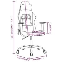 Gamestoel stof zwart en crème - thumbnail