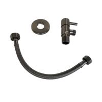 Hoekstopkraan BWS Brondby met Flexslang Gunmetal - thumbnail