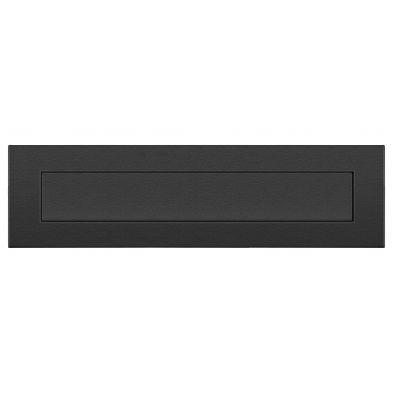 Briefplaat QUATTRO rechthoek zwart