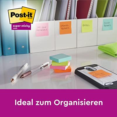 Post-it Super Sticky notes Oasis, 90 vel, ft 76 x 76 mm, geassorteerde kleuren, pak van 5 blokken Post-it Super Sticky notes Oasis, 90 vel, ft 76 x 76 mm, geassorteerde kleuren, pak van 5 blokken