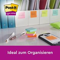 Post-it Super Sticky notes Oasis, 90 vel, ft 76 x 127 mm, geassorteerde kleuren, pak van 5 blokken - thumbnail