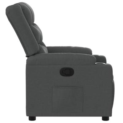 Fauteuil verstelbaar stof donkergrijs